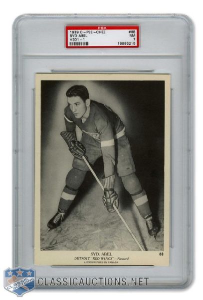 1939-40 O-Pee-Chee V301-1 #68 HOFer Sid "Old Bootnose" Abel RC - Graded PSA 7 - Highest Graded!