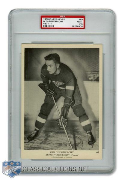 1939-40 O-Pee-Chee V301-1 #69 Roy "Gus" Giesebrecht RC - Graded PSA 7.5 - Highest Graded!