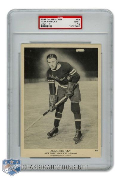 1939-40 O-Pee-Chee V301-1 #88 Alex Shibicky - Graded PSA 7.5 - Highest Graded!