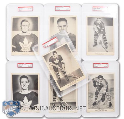 1939-40 O-Pee-Chee V301-1 Toronto Maple Leafs PSA-Graded Cards (7) - All Highest Graded!