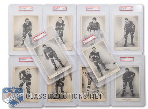 1939-40 O-Pee-Chee V301-1 Montreal Canadiens PSA-Graded Cards (10) - Seven Highest Graded!