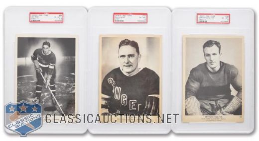 1939-40 O-Pee-Chee V301-1 New York Rangers PSA-Graded Cards (3) - All Highest Graded!