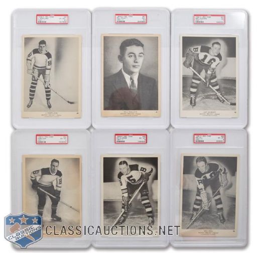 1939-40 O-Pee-Chee V301-1 Boston Bruins PSA-Graded Cards (6) - All Highest Graded!
