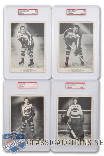 1939-40 O-Pee-Chee V301-1 New York Americans PSA-Graded 7 and 7.5 Cards (4) - All Highest Graded!