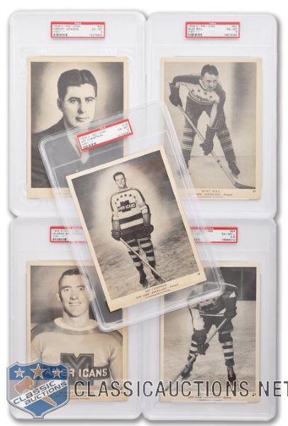 1939-40 O-Pee-Chee V301-1 New York Americans PSA-Graded Cards (5) - Three Highest Graded!