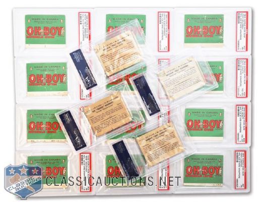 1949-50 World Wide Gum NHL Ice Hockey Stars WrappersPSA-Graded Near Complete Set (46/48)<br>- Current Finest and All-Time Finest PSA Set!