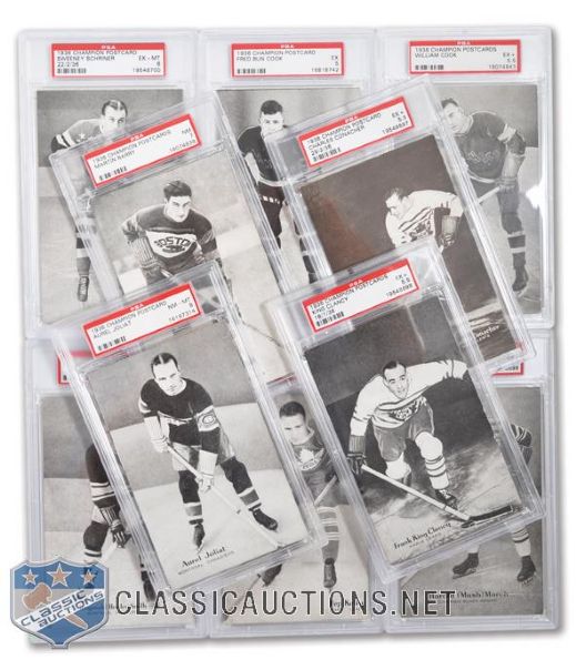 1936 Champion PSA-Graded Complete 10-Postcard Set <br>- Current Finest and All-Time Finest PSA Set!