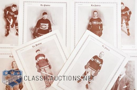 1927-28 La Patrie Montreal Canadiens Complete Photo Set of 21