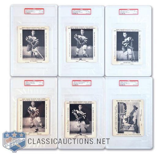 1956-57 Hygrade Frankfurt PSA-Graded Complete 6-Card Set <br>- Current Finest and All-Time Finest PSA Set!