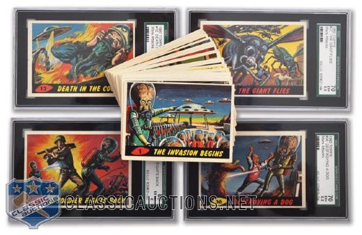 1962 Topps Mars Attack Complete 55-Card Set with SGC Graded Cards