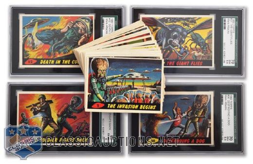 1962 Topps Mars Attack Complete 55-Card Set with SGC Graded Cards