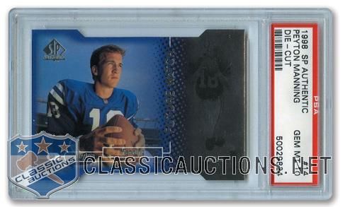1998 SP Authentic Die-Cut #14 Peyton Manning RC - Graded PSA 10 - Highest Graded!