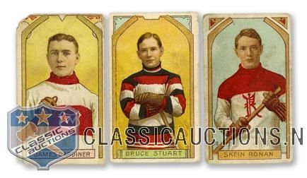 1911-12 Imperial Tobacco C55 #15 Stuart, #26 Ronan RC and #36 Gardiner RC