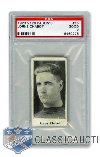 1923-24 Paulins Candy V128 #15 Lorne Chabot - Graded PSA 2