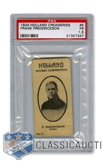 1924-25 Holland Creameries #5 HOFer Frank Frederickson - Graded PSA 1.5