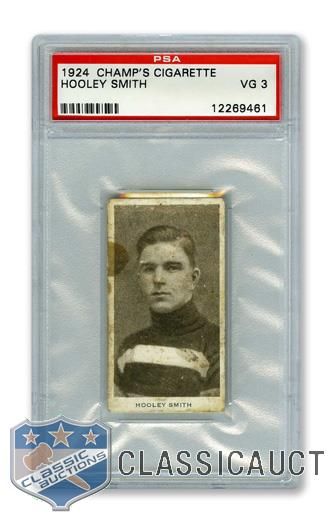 1924-25 Champs Cigarette C144 HOFer Hooley Smith RC - Graded PSA 3