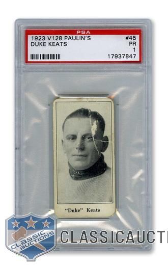 1924-26 Paulins Candy V128 #45 Duke Keats - Graded PSA 1