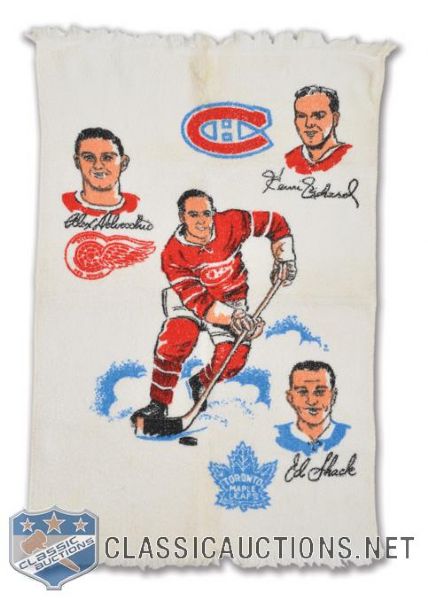 1962-63 York Peanut Butter Delvecchio, Shack & Richard Towel