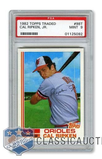 1982 Topps Traded #98T HOFer Cal Ripken Jr. RC - Graded PSA 9