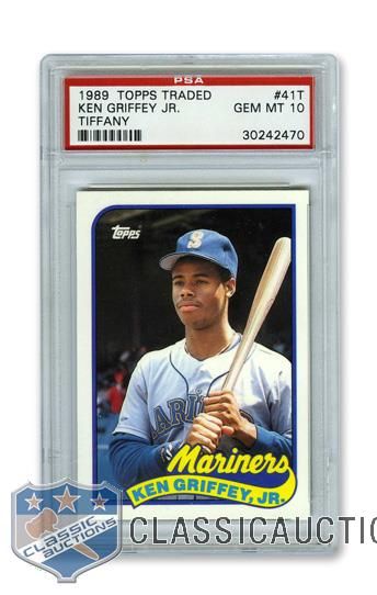 1989 Topps Traded Tiffany #41T Ken Griffey Jr. RC - Graded PSA 10 - Highest Graded!