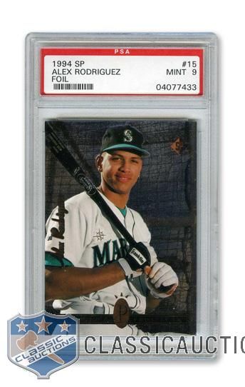 1994 SP #15 Alex Rodriguez Foil RC - Graded PSA 9