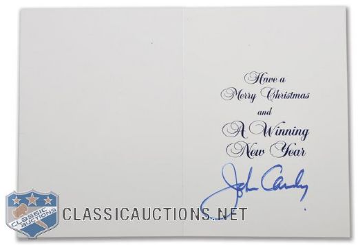 John Candy Signed Toronto Argonauts Christmas Card