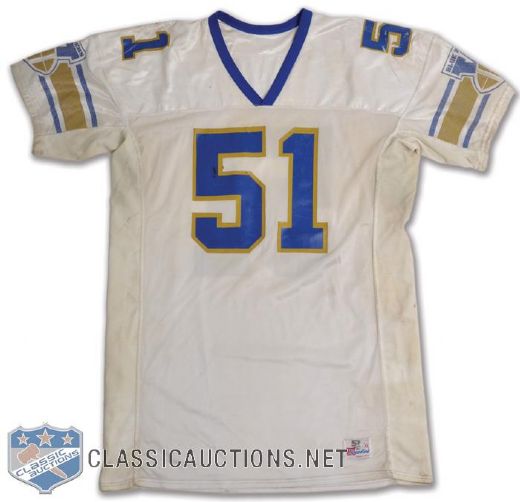 David Blacks Early-1990s Winnipeg Blue Bombers Game-Worn Jersey