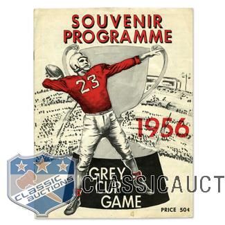 1956 Grey Cup Program - Edmonton Eskimos vs Montreal Alouettes