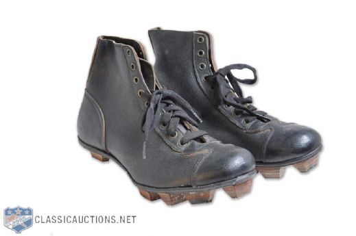 Circa 1910 Daoust Leather Football Cleats - Rare Early Style