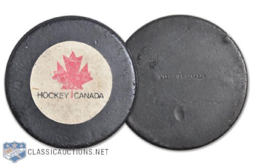 Rare 1972 Canada-Russia Series Game Puck