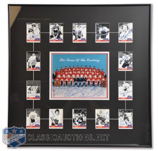 1972 Canada-Russia Series Team Canada Team-Signed Photo and Cards Framed Display (25 1/2" x 25 1/2")