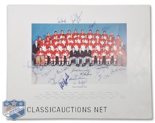 1972 Canada-Russia Series Team Canada Photo Team-Signed by 17