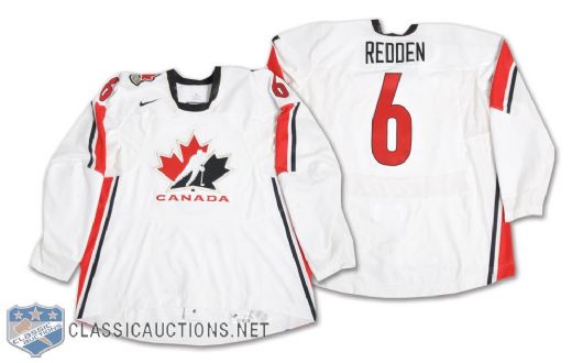 Wade Reddens 2006 Olympics Team Canada Game-Worn Jersey with LOA