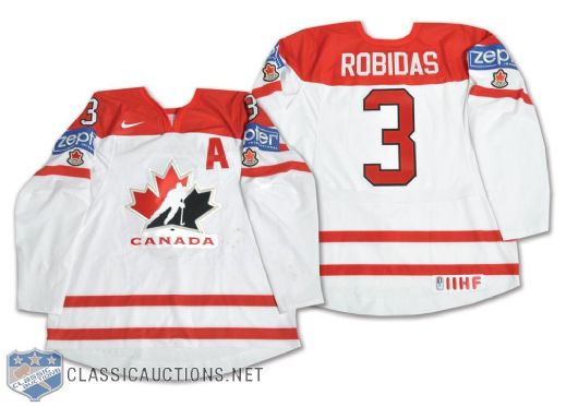 Stephane Robidas 2013 IIHF World Championships Team Canada Game-Worn Alternate Captains Jersey with Team LOA