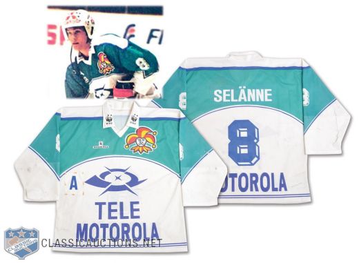 Teemu Selannes 1991-92 Finnish Elite League Helsinki Jokerit Game-Worn Jersey