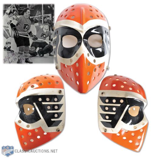 Bobby Taylors 1975-76 Philadelphia Flyers "Original Badger" Game-Worn Goalie Mask