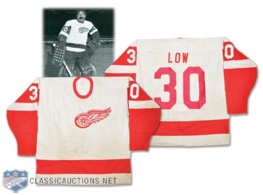 Ron Lows 1978-79 CHL Kansas City Red Wings Game-Worn Jersey