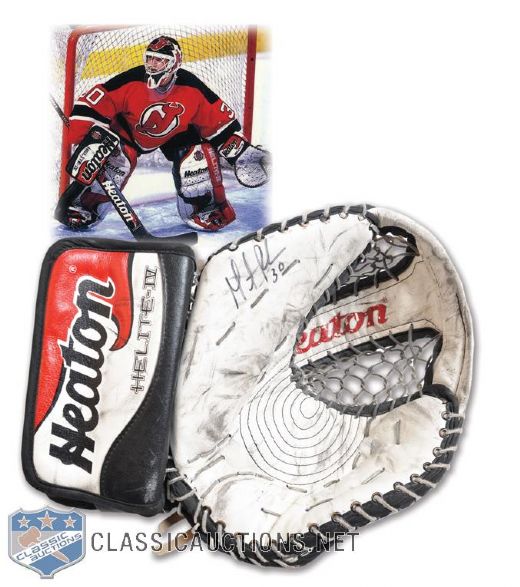 Martin Brodeurs 1998 New Jersey Devils Signed Game-Worn Heaton Glove