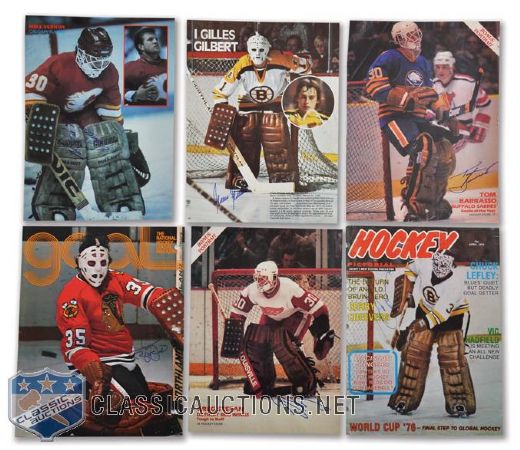 Huge Collection of 240 Signed Goalie Pictures Including Esposito, Cheevers and Roy