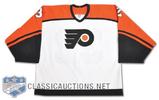 Roman Cechmaneks 2002-03 Philadelphia Flyers Game-Worn Playoffs Jersey with LOA