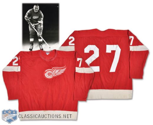 Frank Mahovlichs Late-1960s Detroit Red Wings Game-Worn Jersey