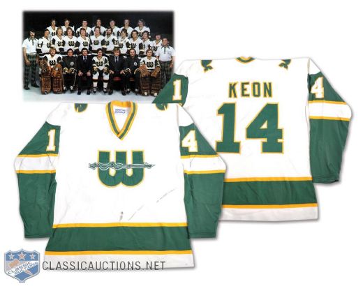 Dave Keons 1976-77 WHA New England Whalers Game-Worn Jersey with LOA