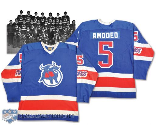 Mike Amodeos 1973-74 WHA Toronto Toros Inaugural Season Game-Worn Jersey with LOA