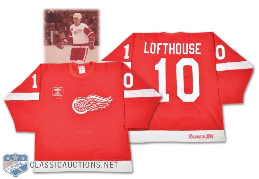 Dale Mc Courts / Mark Lofthouses 1981-82 Detroit Red Wings Game-Worn Jersey with Norris 50th Patch