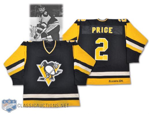 Pat Prices 1981-82 Pittsburgh Penguins Game-Worn Jersey - Team Repairs!