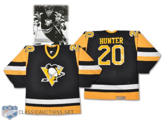 Dave Hunters 1987-88 Pittsburgh Penguins Game-Worn Jersey