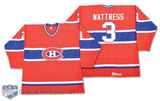 Ric Nattress 1982-83 Montreal Canadiens Game-Worn Rookie Jersey