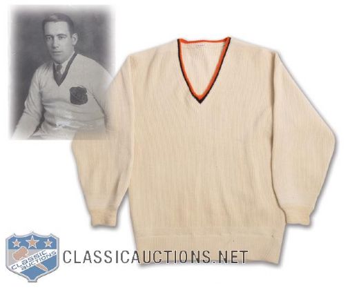 Eusebe Daigneaults 1930s NHL Referee Wool Jersey Plus Photos