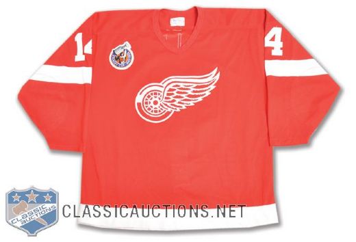 Jim Hillers 1992-93 Detroit Red Wings Game-Worn Jersey with Centennial Patch