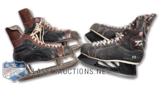 Robert "Bob" Fillion 1950s Game-Used Skates Plus Oldtimers Skates